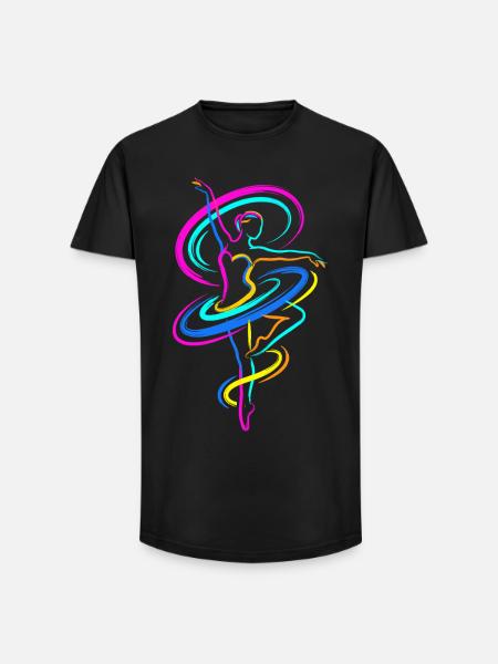 ballerina - Long Fit Men's T-Shirt - black