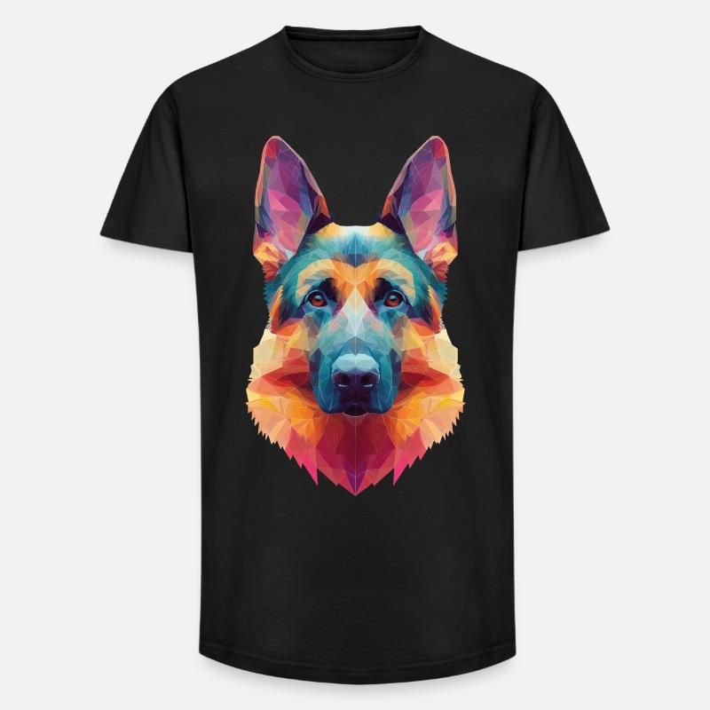 Schäferhund - Long Fit Männer T-Shirt - Schwarz