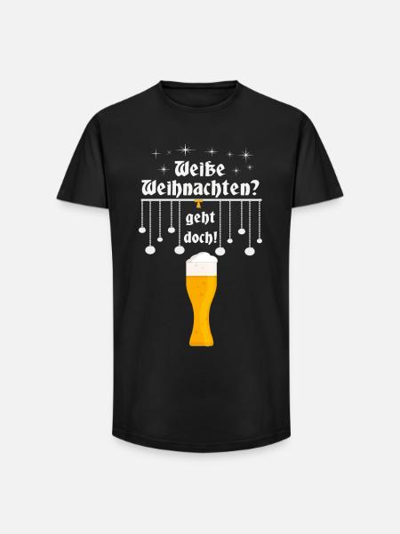 Weiße Weihnachten - Long Fit Männer T-Shirt - Schwarz
