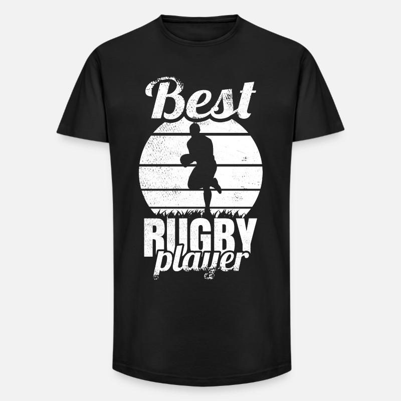 Bester Rugbyspieler - Long Fit Männer T-Shirt - Schwarz