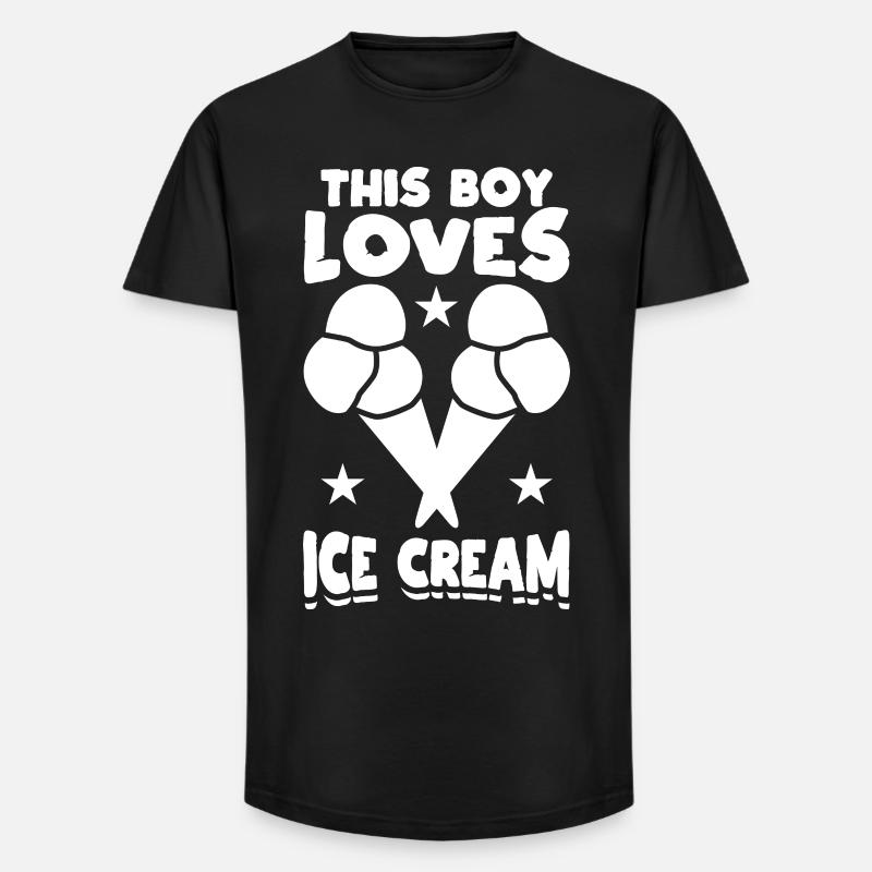 Kleiner Eiscreme Liebhaber - Long Fit Männer T-Shirt - Schwarz