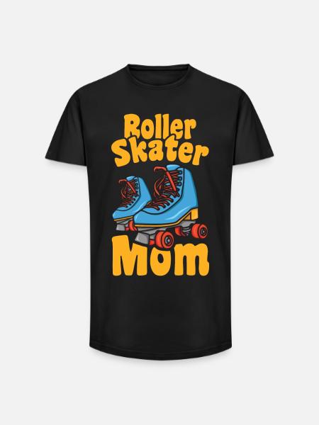 Roller Skate Mom - Long Fit Men's T-Shirt - black
