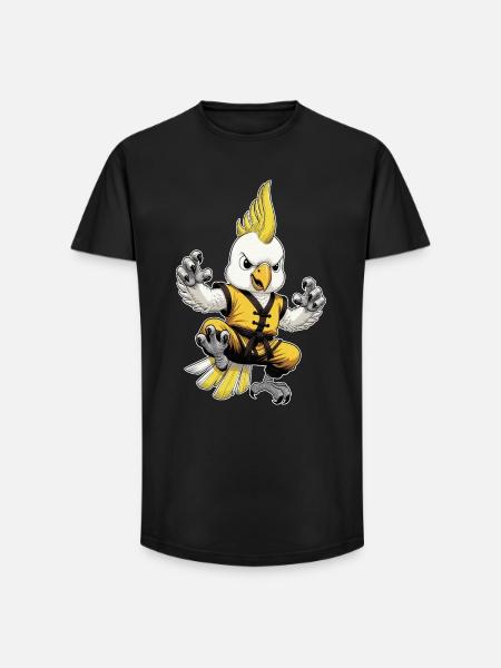 Cockatoo Kung-Fu  - Long Fit Men's T-Shirt - black