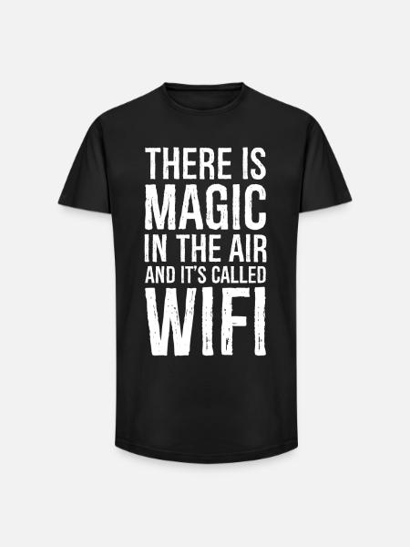 there is magic in the air - Long Fit Men's T-Shirt - black