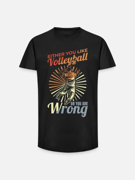 Volleyball Player Funny Joke - Long Fit Men's T-Shirt - black