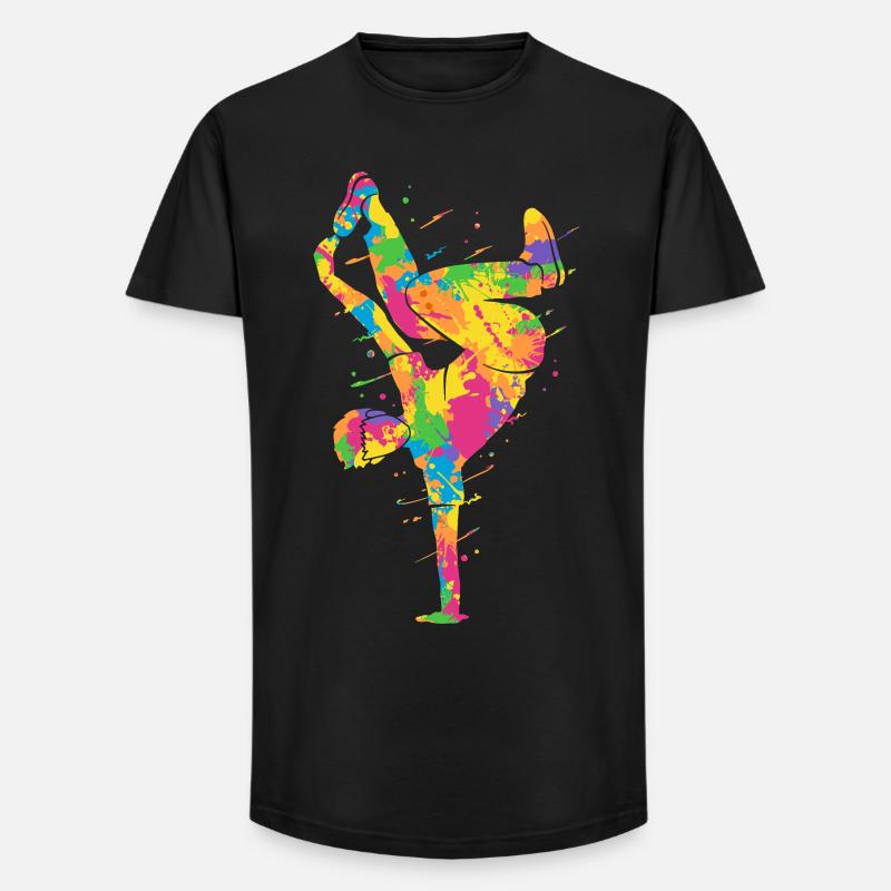 Breakdancing Bunt Breakdancer Jungen Breakdance - Long Fit Männer T-Shirt - Schwarz