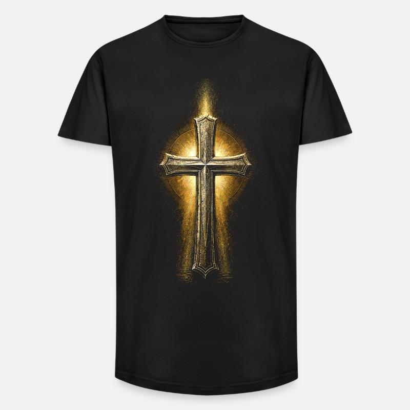 Aumônier, clerc, pasteur - T-shirt coupe longue homme - noir