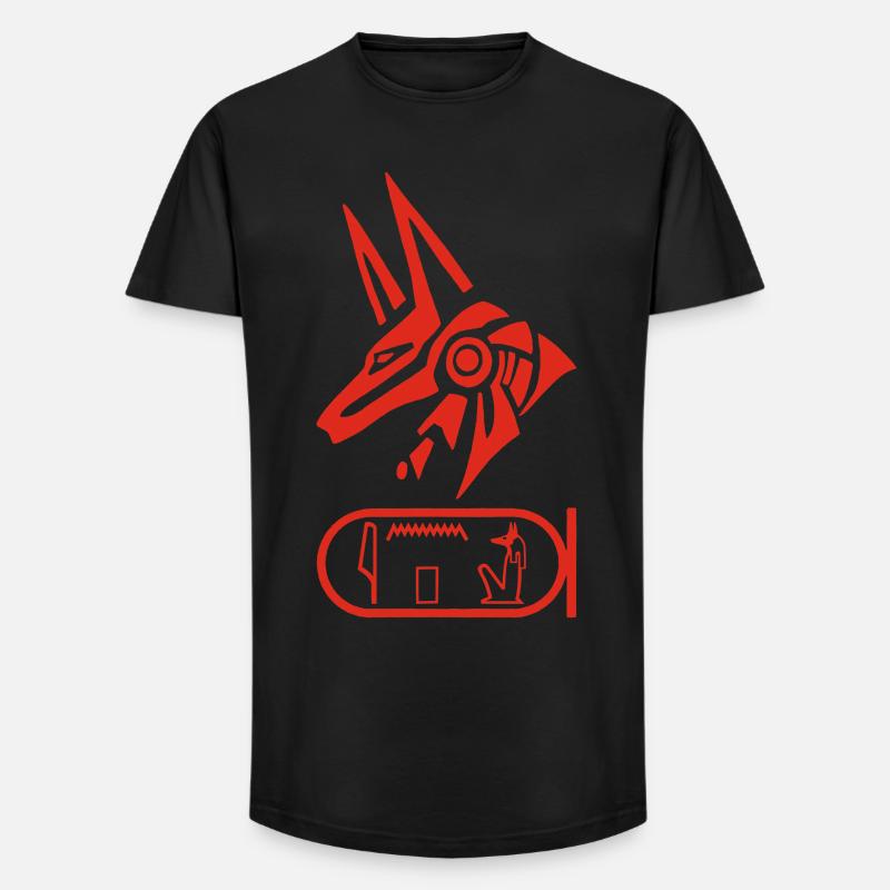 Gott Anubis (rot) - Long Fit Männer T-Shirt - Schwarz