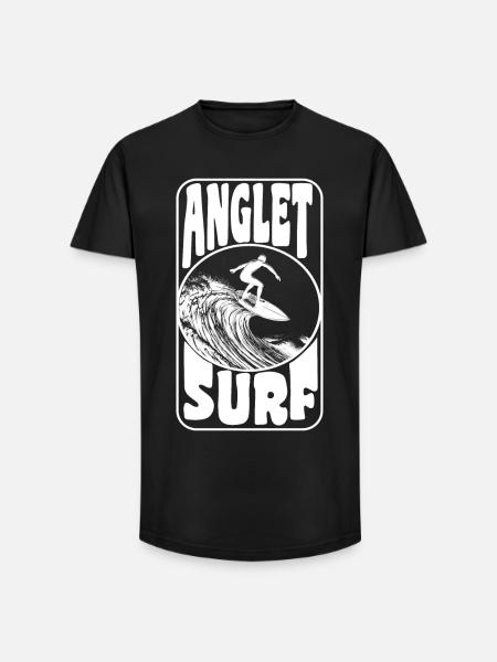 ANGLET - T-shirt coupe longue homme - noir