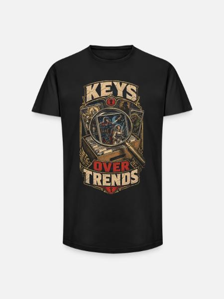 Comic Sammler Keys Over Trends - Long Fit Männer T-Shirt - Schwarz