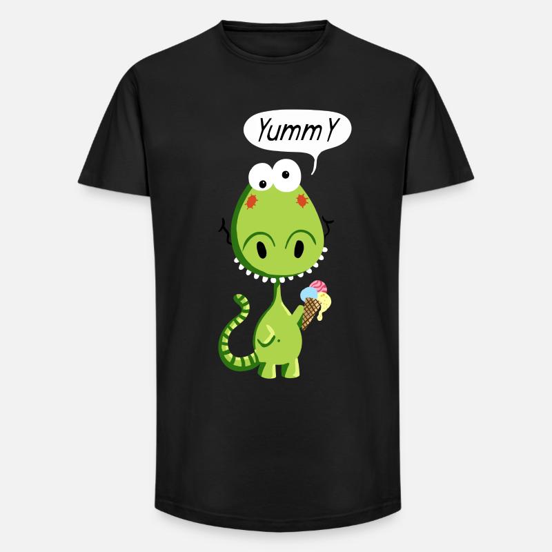 Yummy Drache - Long Fit Männer T-Shirt - Schwarz