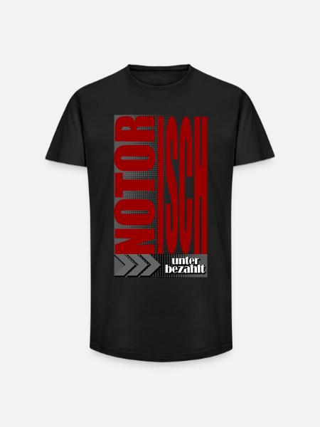 Notoriously Underpaid Wage Job Saying - Long Fit Men's T-Shirt - black