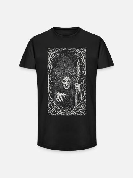 Baba Yaga Dunkle Slawische Hexenkunst - Long Fit Männer T-Shirt - Schwarz