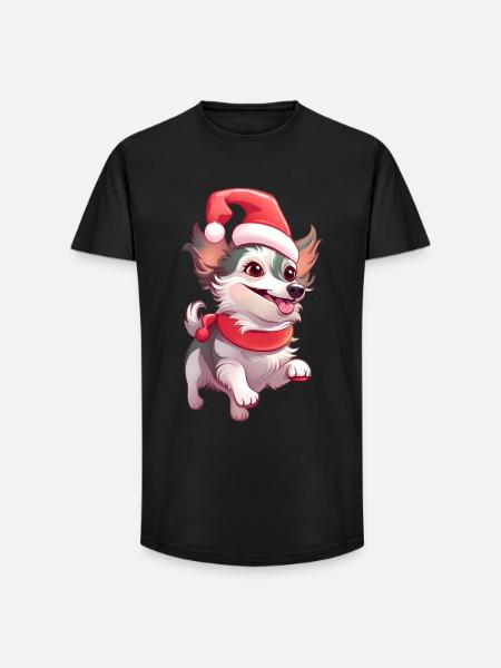 Xmas Paw Delight - Long Fit Men's T-Shirt - black