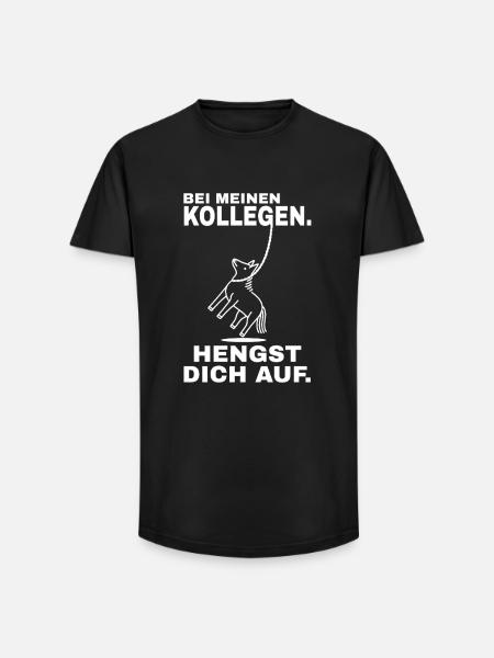 Stalling Yourself Up - White Text - Long Fit Men's T-Shirt - black