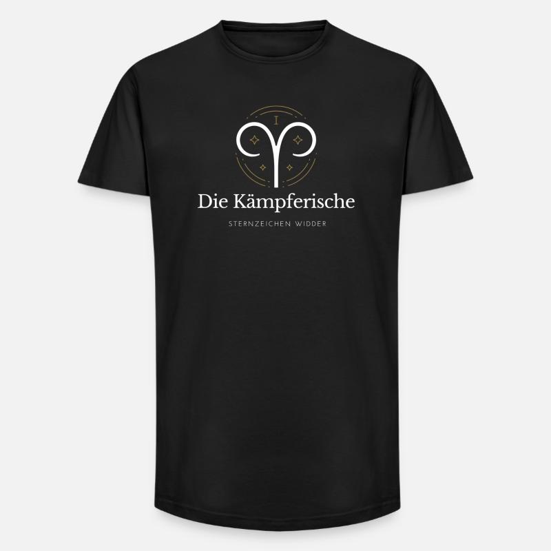 Widder Sternzeichen Logo Widder - Long Fit Männer T-Shirt - Schwarz