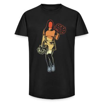 Filles pom-pom girl - T-shirt coupe longue homme - noir - Devant - AI Model Male 185 light (185cm)