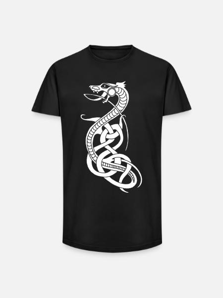 Infinite White Snake - Long Fit Men's T-Shirt - black