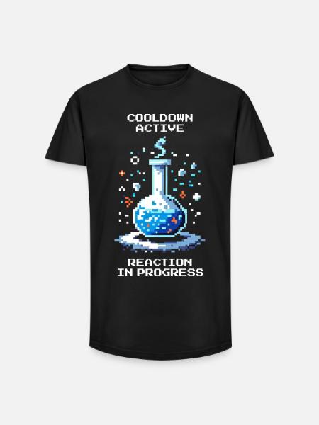 Cooldown active – reaction running | Chemistry - Long Fit Men's T-Shirt - black