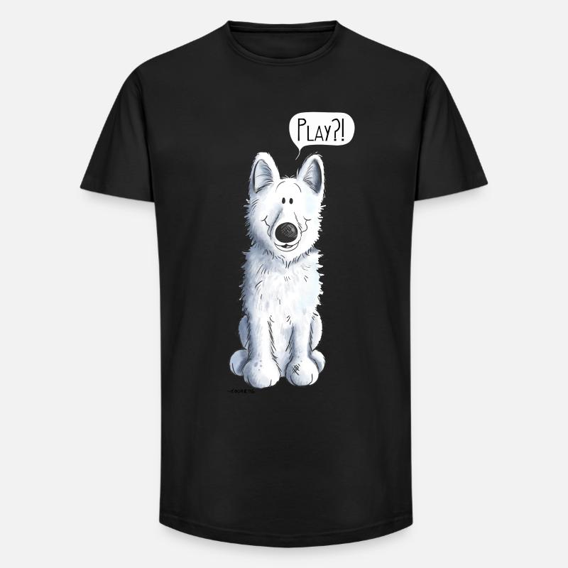 Schweizer Schäferhund Play - Long Fit Männer T-Shirt - Schwarz