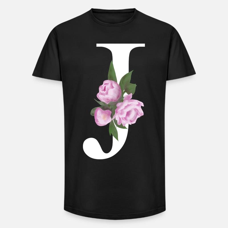 J - Long Fit Männer T-Shirt - Schwarz