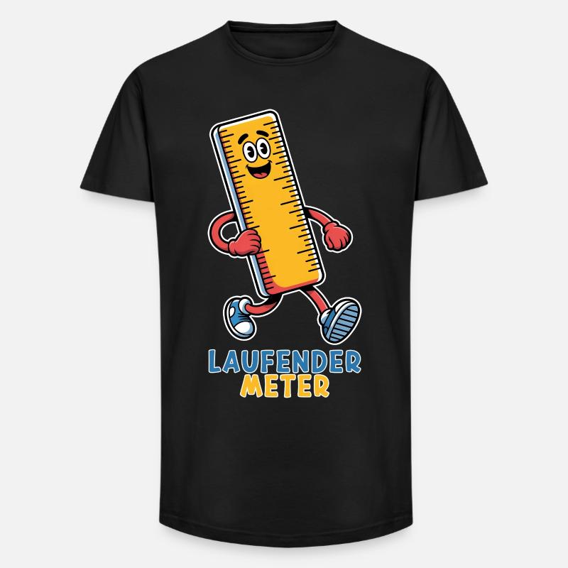 Laufender Meter klein lustig Zwerg Spitzname - Long Fit Männer T-Shirt - Schwarz