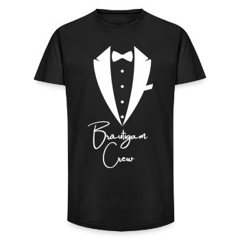 Groom CREW Bachelor Party Groom Team - Long Fit Men's T-Shirt - black - Front - AI Model Male 185 light (185cm)