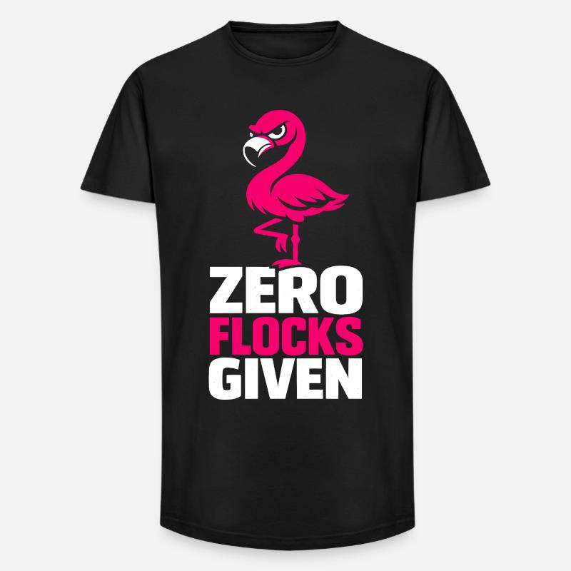 Zero Flocks Given - Long Fit Männer T-Shirt - Schwarz