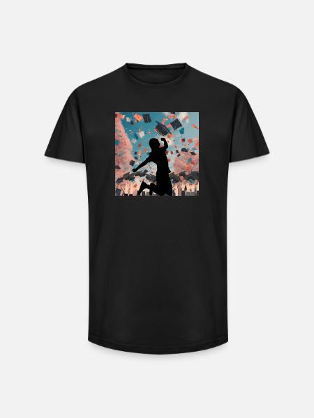 Absolvent*innen - endlich Abschluss Freudensprung - Long Fit Männer T-Shirt - Schwarz