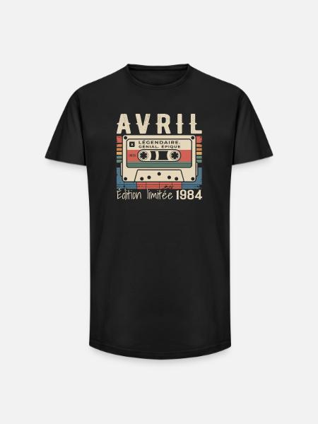 April 1984 April 1984 - Long Fit Men's T-Shirt - black