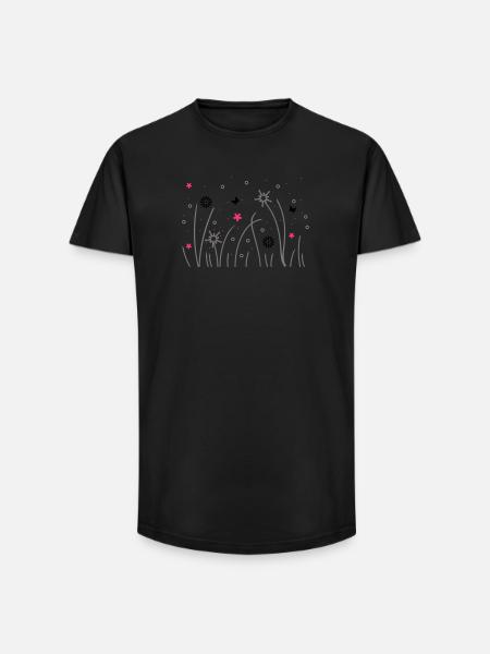 grashalme - Long Fit Men's T-Shirt - black