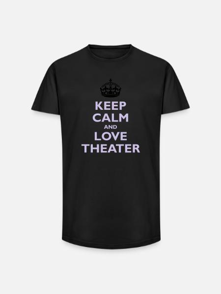 Keep Calm & Love Theater - T-shirt coupe longue homme - noir