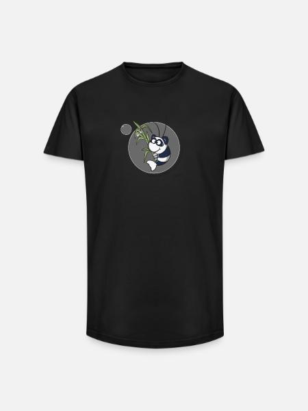 Panda Garnele - Long Fit Männer T-Shirt - Schwarz