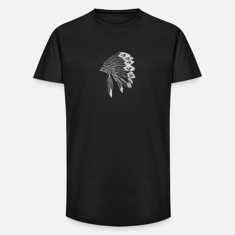 Apache - Long Fit Männer T-Shirt - Schwarz