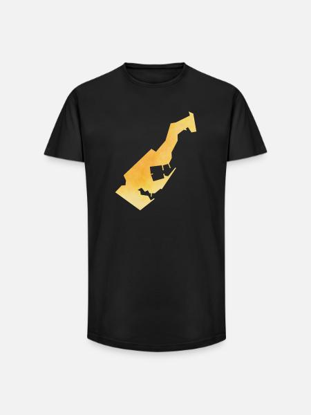 Monaco - T-shirt coupe longue homme - noir