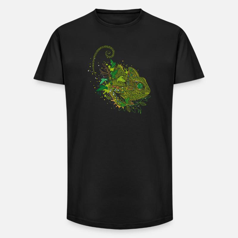 wunderschönes Chamäleon Graffiti - Long Fit Männer T-Shirt - Schwarz