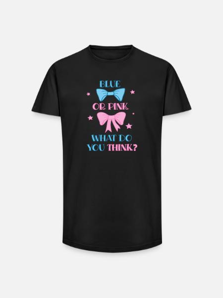 Baby Gender Reveal Party - Long Fit Men's T-Shirt - black