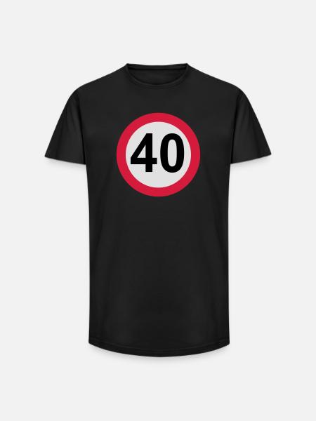 40th birthday - Long Fit Men's T-Shirt - black