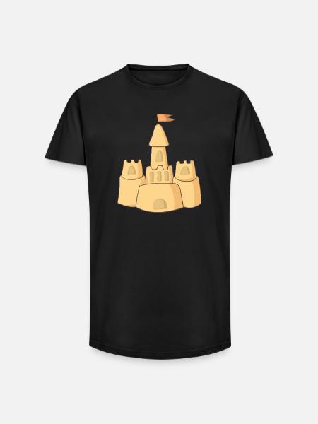 sandcastle - Long Fit Men's T-Shirt - black