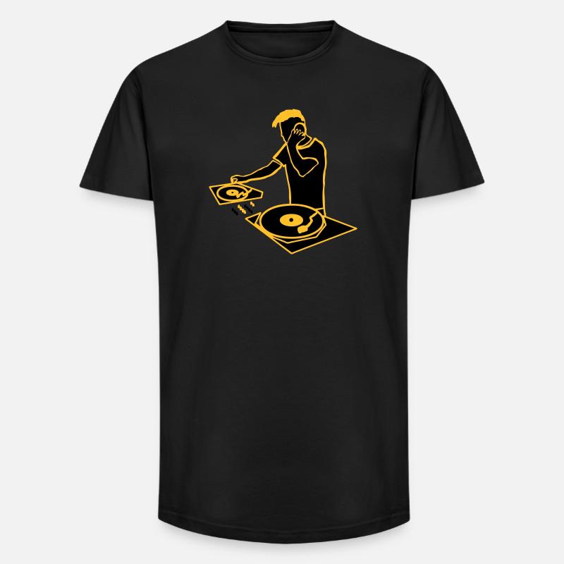 dj_2 - Long Fit Männer T-Shirt - Schwarz