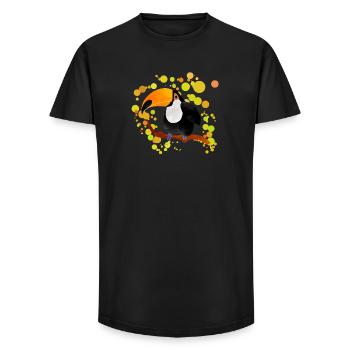 Toucan - Long Fit Men's T-Shirt - black - Front - AI Model Male 185 light (185cm)