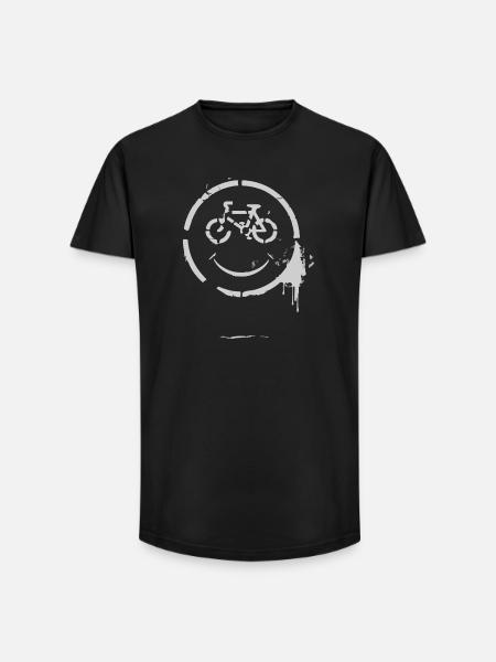 Fahrrad Mann - Long Fit Männer T-Shirt - Schwarz