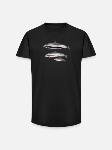 Fraser dolphin - Fraser's dolphin - Dauphin - Long Fit Men's T-Shirt - black