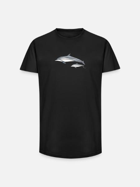 Dolphin acrobat - Long-beaked dolphin - Dauphin - Long Fit Men's T-Shirt - black