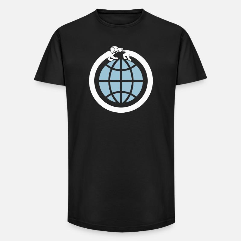 Dackel Erde - Long Fit Männer T-Shirt - Schwarz