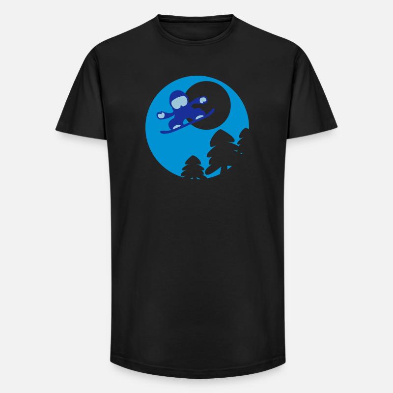 snowboader2 - T-shirt coupe longue homme - noir
