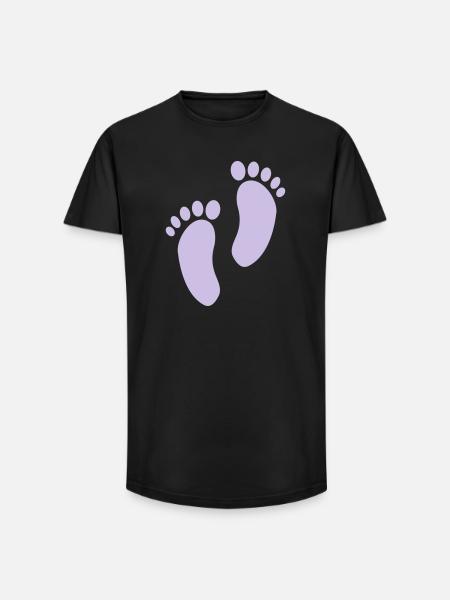 2541614 15465747 foot - Long Fit Men's T-Shirt - black