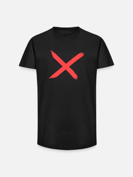 X - Long Fit Men's T-Shirt - black