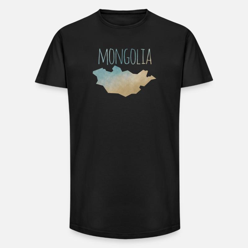 Mongolia - Long Fit Männer T-Shirt - Schwarz