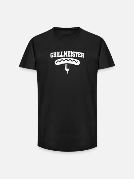 Grillmeister - Long Fit Männer T-Shirt - Schwarz